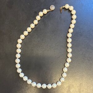 Classic Faux Pearl Hand Knotted Necklace - Vintage